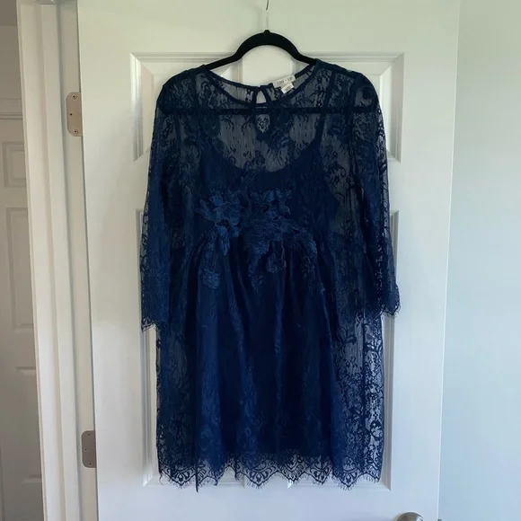 dark slate blue dress Bronte Dress in Dark Slate